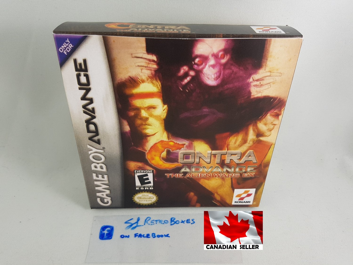 CONTRA ADVANCE THE ALIEN WARS - Nintendo GBA Custom Box optional w/ Insert Tray & PVC Protector