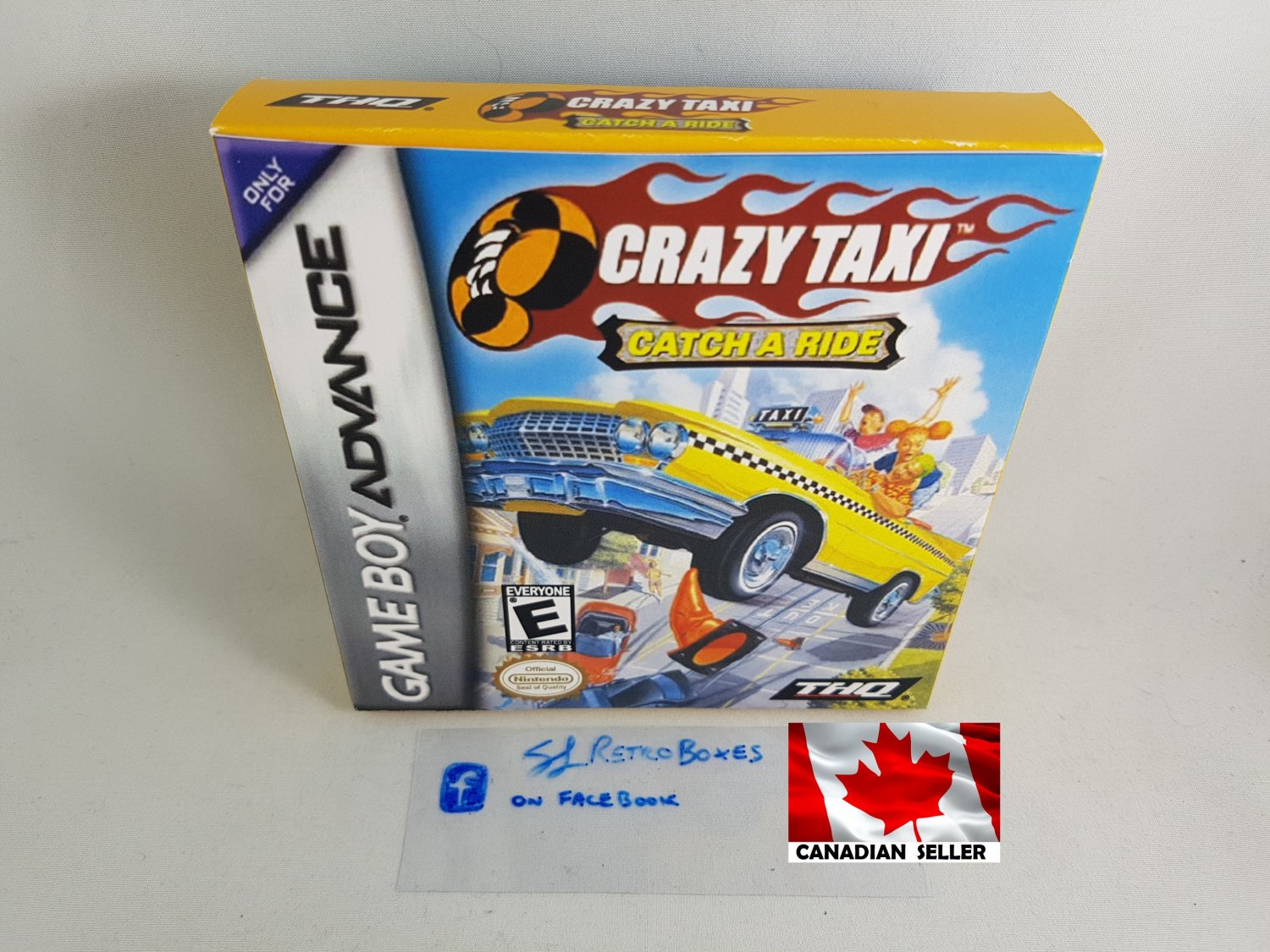 CRAZY TAXI - Nintendo GBA Custom Replacement Box optional w/ Insert Tray & PVC Protector
