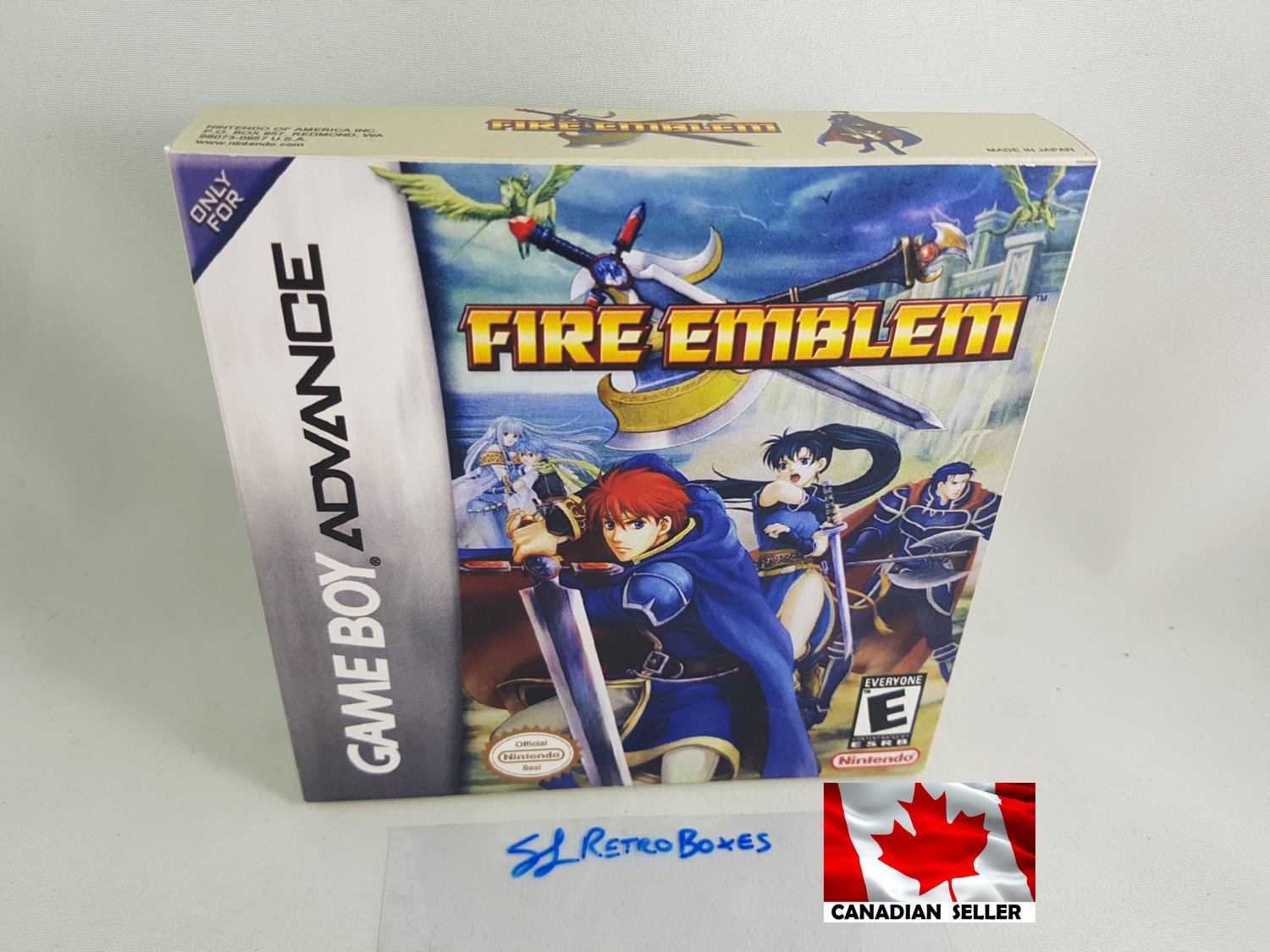 FIRE EMBLEM - Nintendo GBA Custom Replacement Box optional w/ Insert Tray & PVC Protector