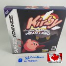 KIRBY NIGHTMARE IN DREAM LAND - Nintendo GBA Custom Box optional w/ Insert Tray & PVC Protector