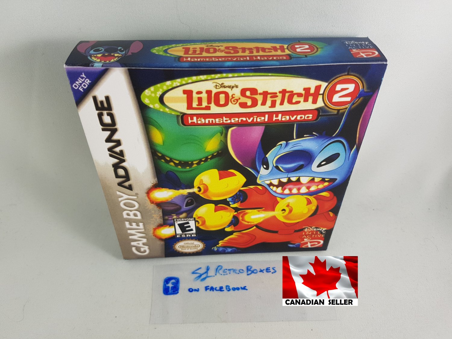 LILO & STITCH 2 HAMSTERVIEL HAVOC - Nintendo GBA Custom Box optional w/ Insert Tray & PVC Protector