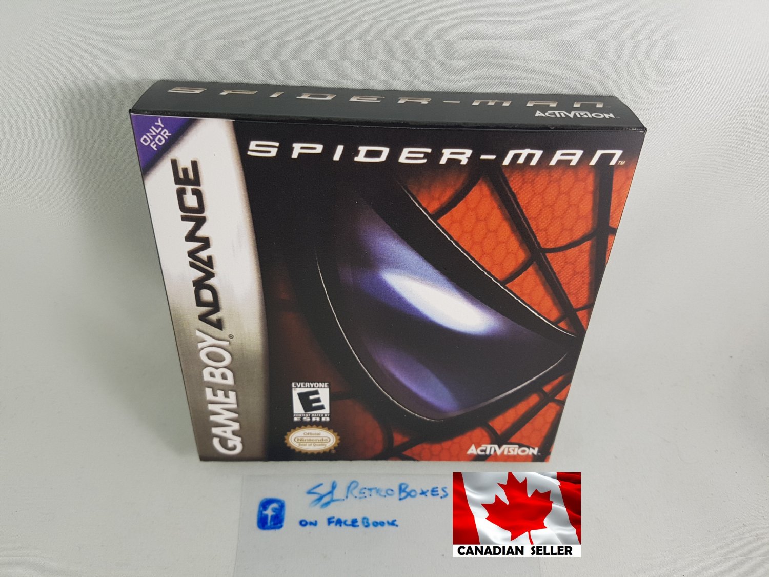 SPIDER-MAN THE MOVIE - Nintendo GBA Custom Replacement Box optional w/ Insert Tray & PVC Protector