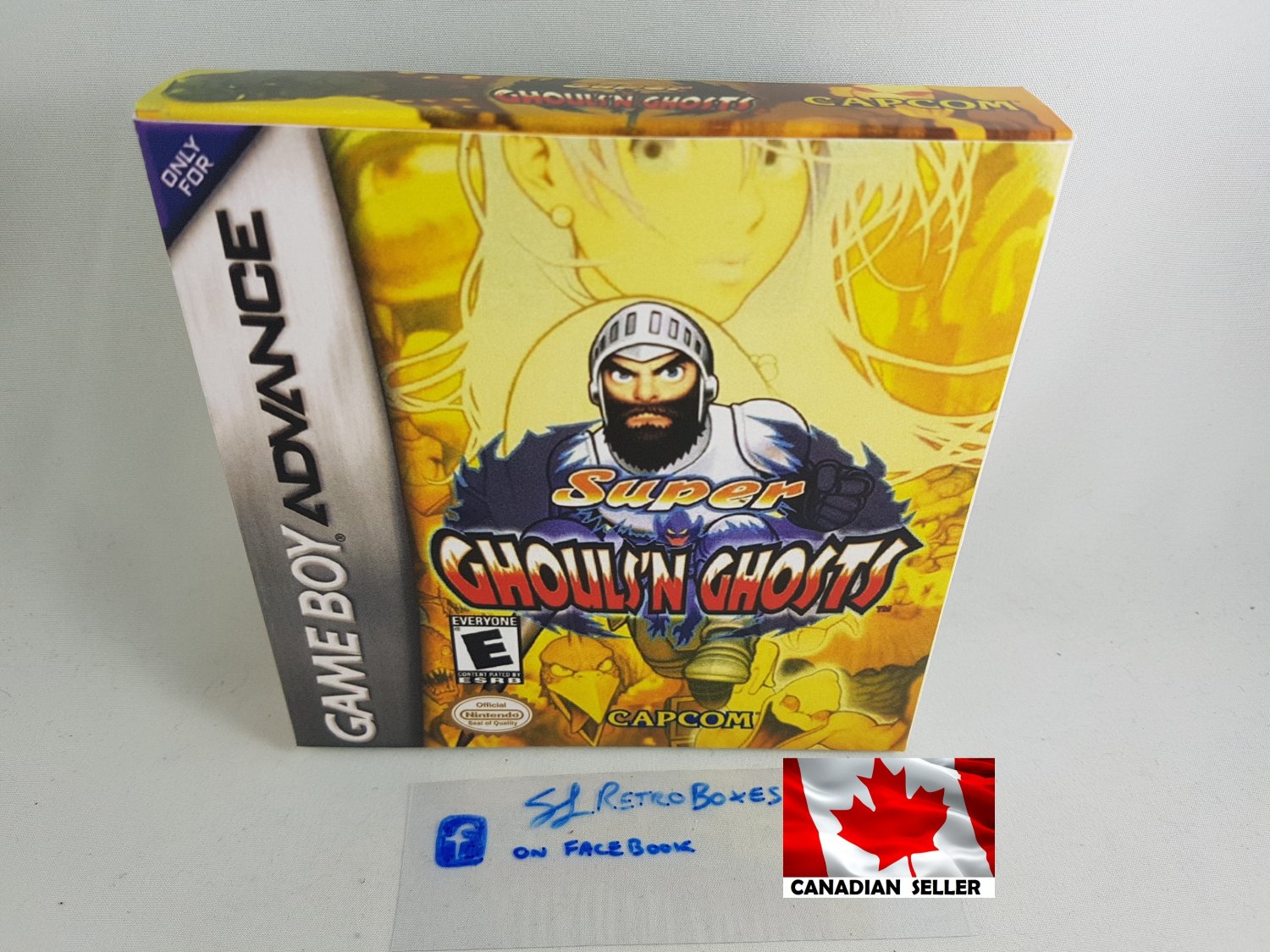 SUPER GHOULS 'N GHOSTS  - Nintendo GBA Custom replica Box optional w/ Insert Tray & PVC Protector