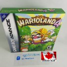 WARIO LAND 4 - Nintendo GBA Custom Replacement Box optional w/ Insert Tray & PVC Protector