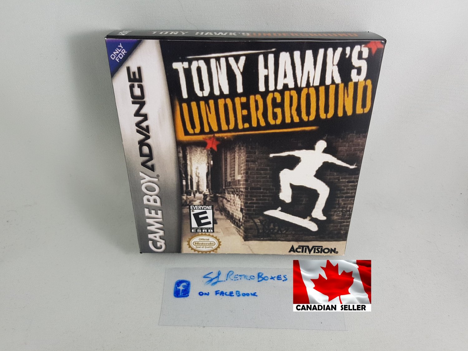 TONY HAWK'S UNDERGROUND - Nintendo GBA Custom Box optional w/ Insert Tray & PVC