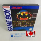 BATMAN - Nintendo Game Boy Custom Replacement Box optional w/ Insert Tray & PVC Protector