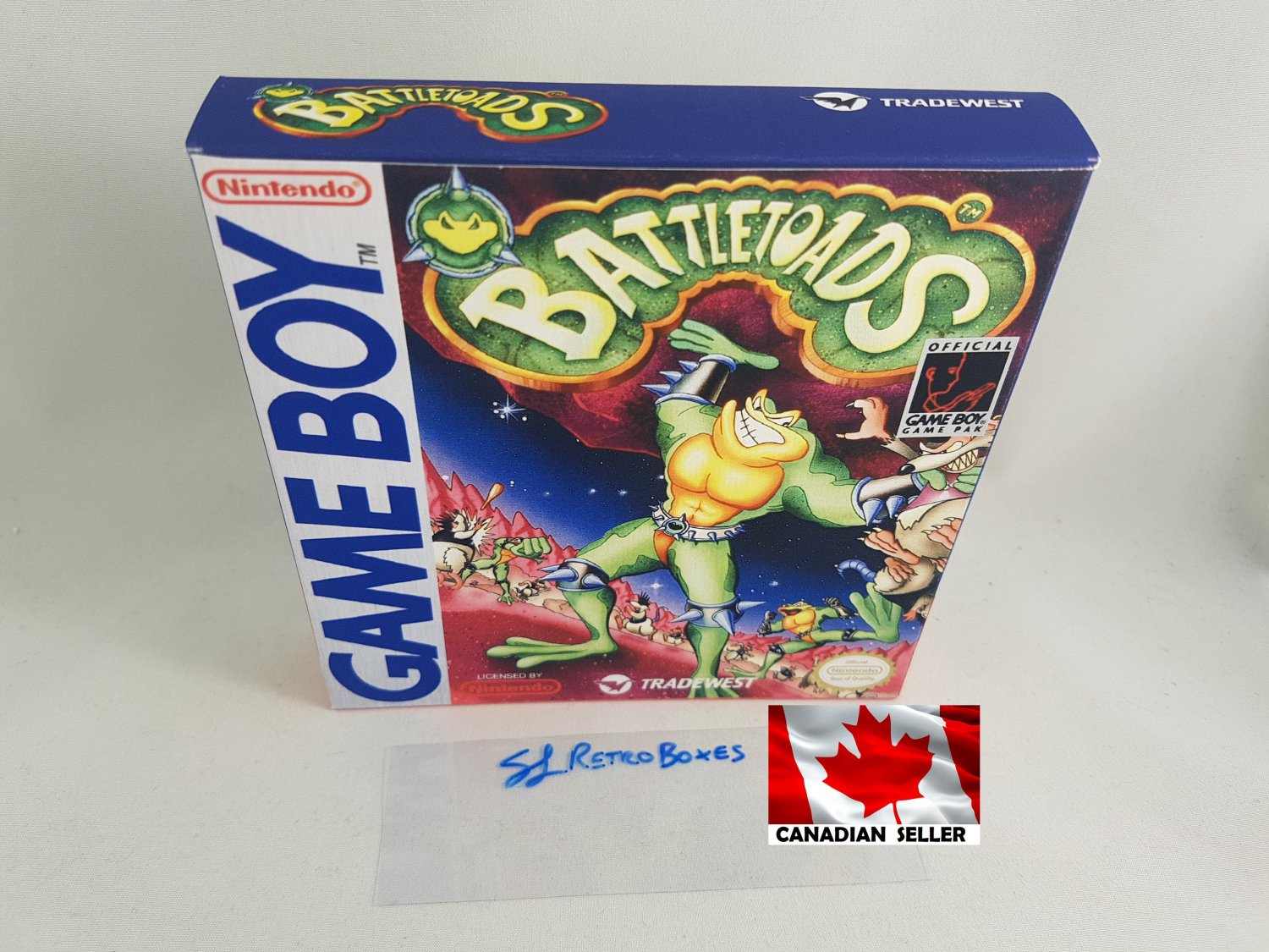 BATTLETOADS - Nintendo Game Boy Custom Replacement Box optional w/ Insert Tray & PVC Protector