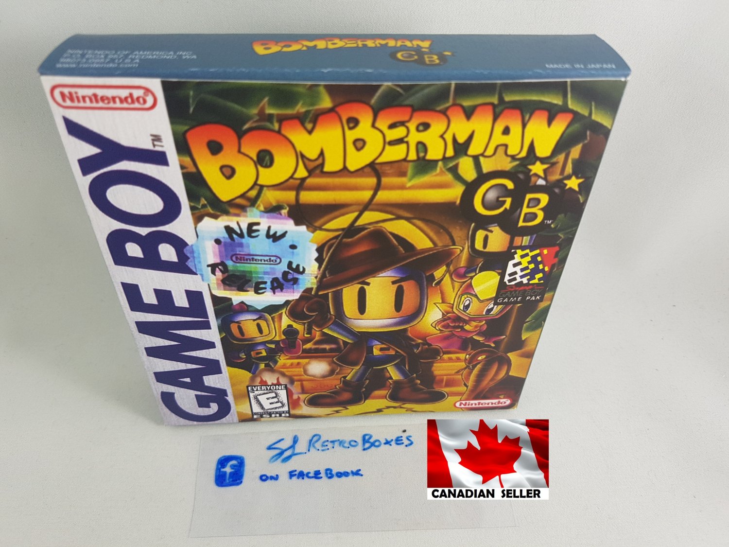 BOMBERMAN GB - Nintendo Game Boy Custom Replacement Box optional w/ Insert Tray & PVC Protector