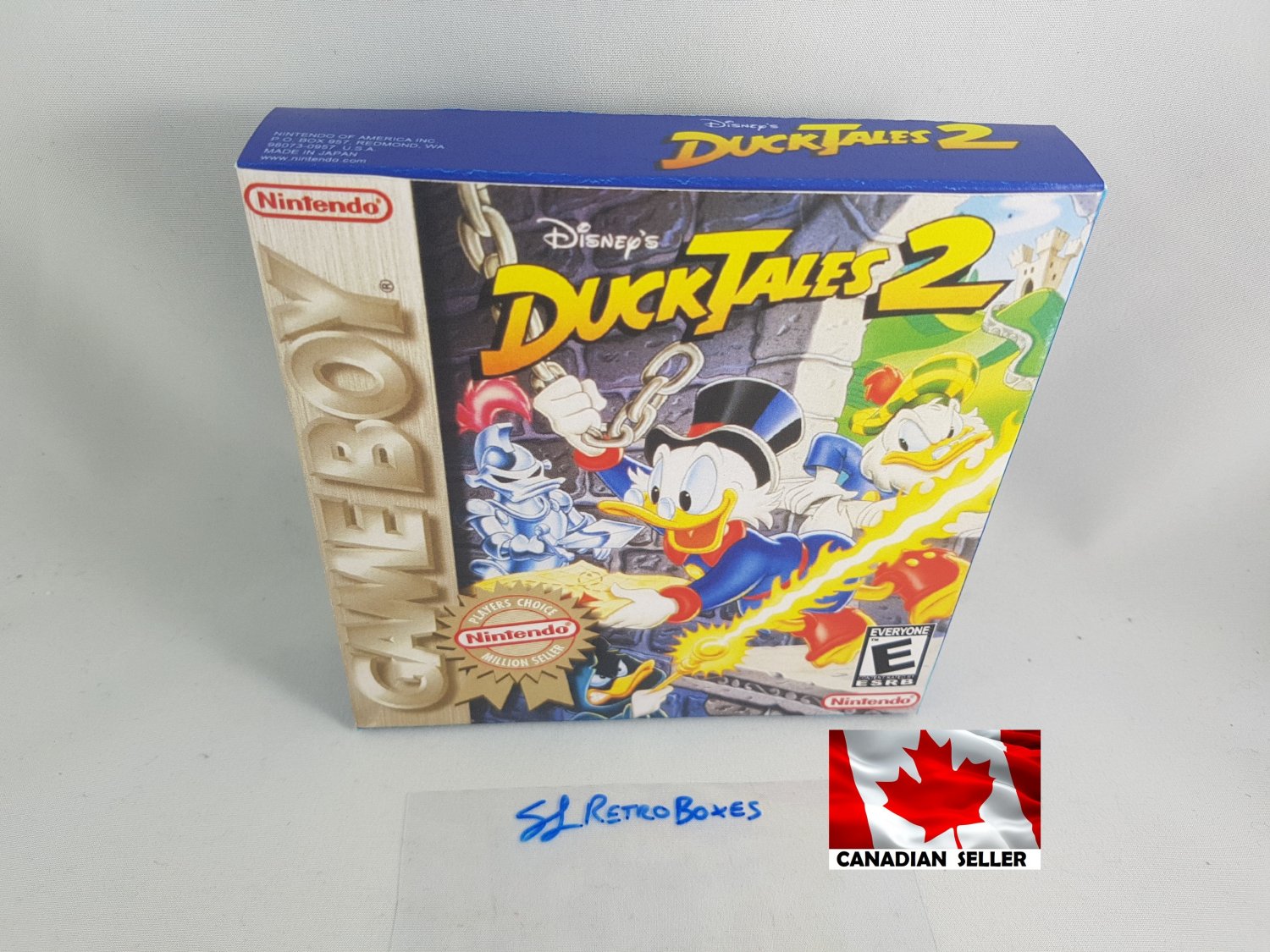DUCKTALES 2 - Nintendo Game Boy Custom Replacement Box optional w/ Insert Tray & PVC Protector