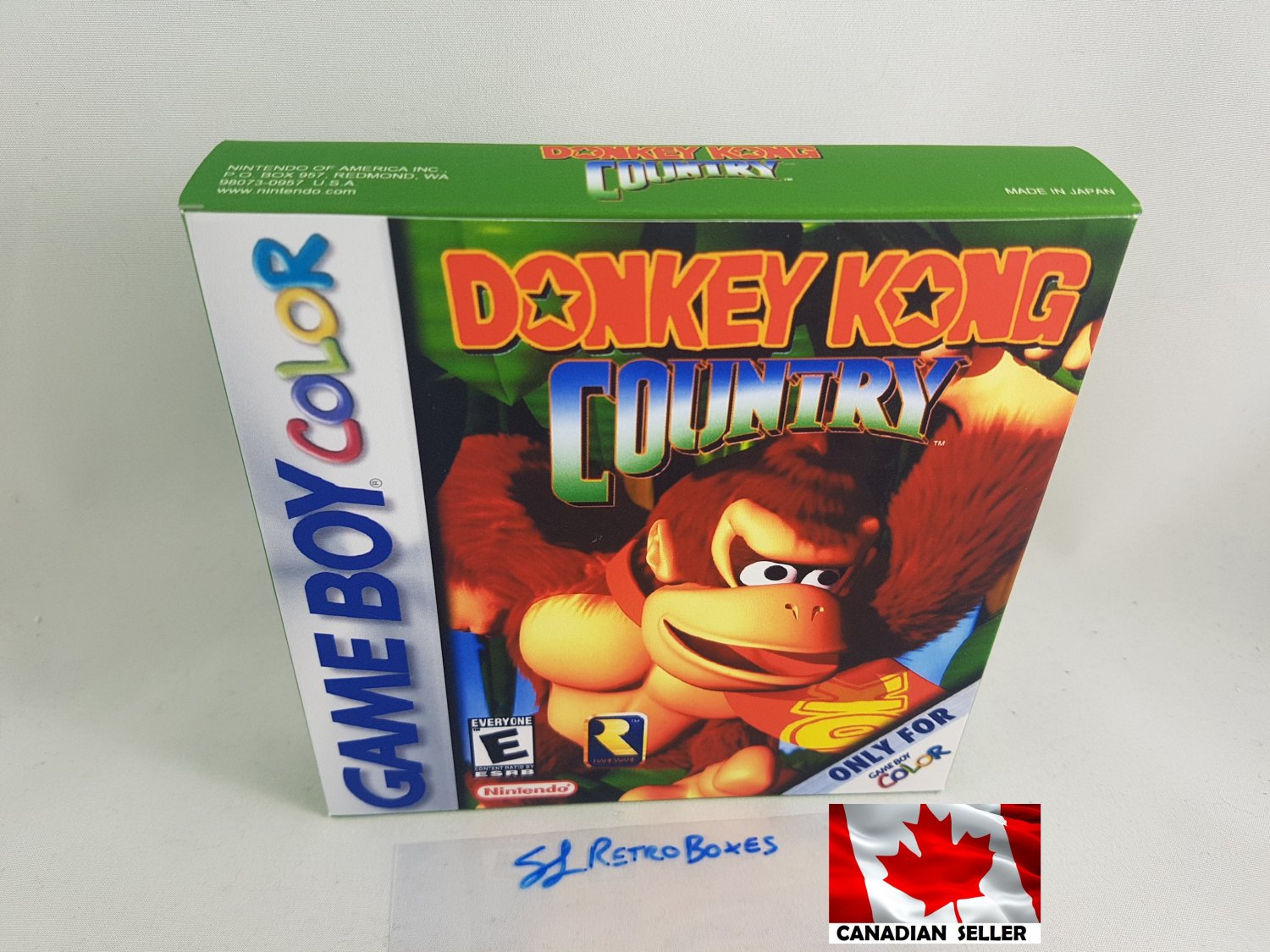 DONKEY KONG COUNTRY - Nintendo Game Boy Custom replacement Box optional w/ Insert Tray & PVC Protect
