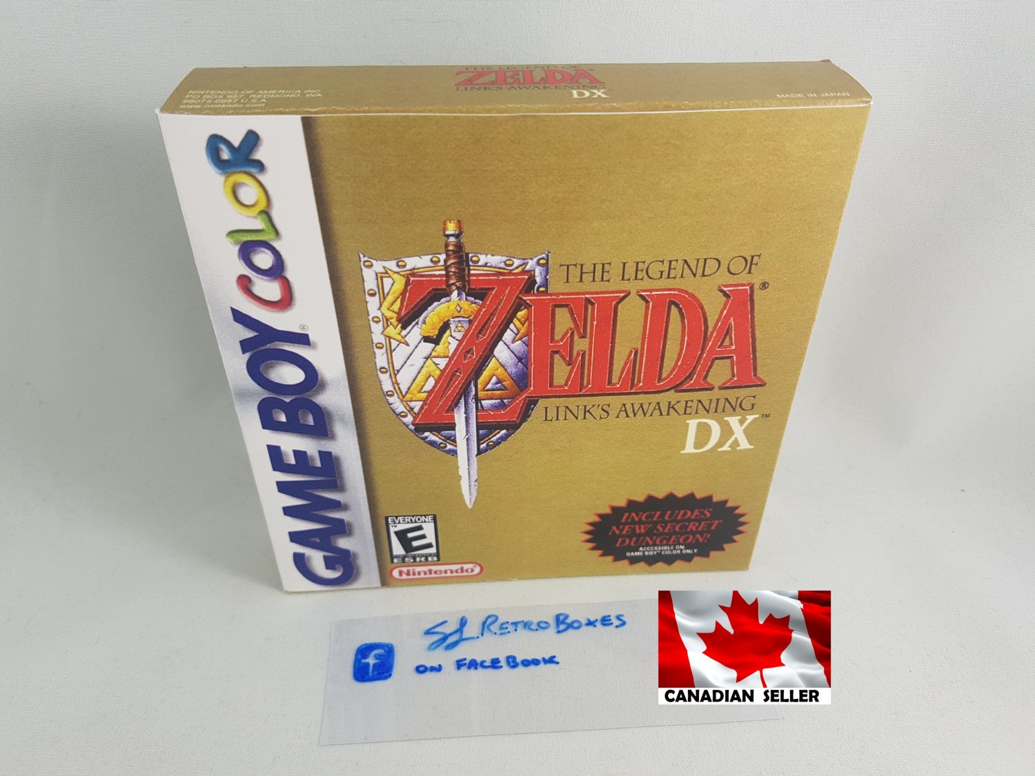 ZELDA LINK'S AWAKENING DX - Nintendo Game Boy Custom Box optional w/ Insert Tray & PVC Protect