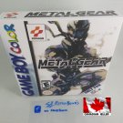 METAL GEAR SOLID GBC - Nintendo Game Boy Color Custom Box optional w/ Insert Tray & PVC Protect