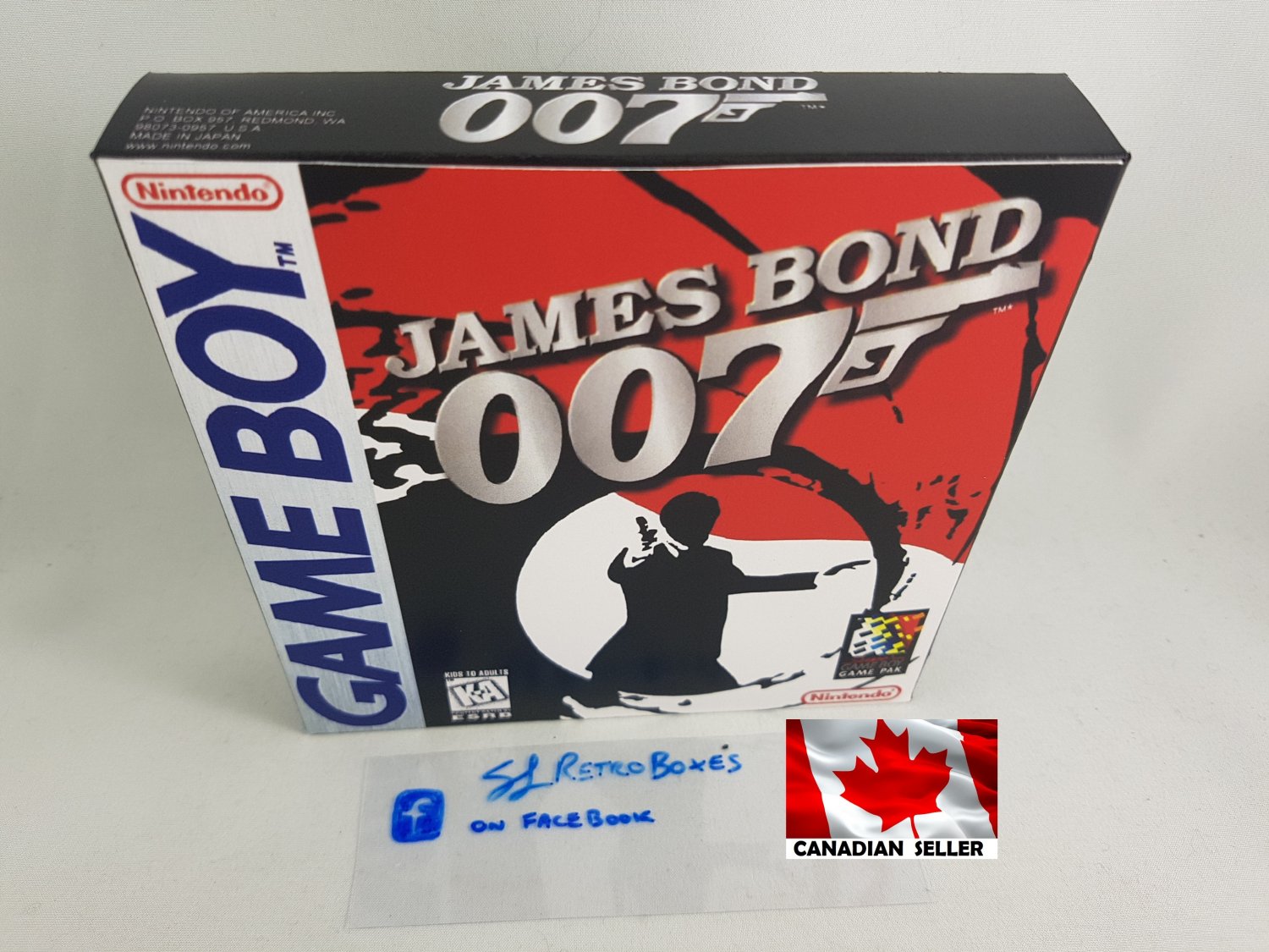 JAMES BOND 007 - Nintendo Game Boy Custom replica Box optional w/ Insert Tray & PVC Protect