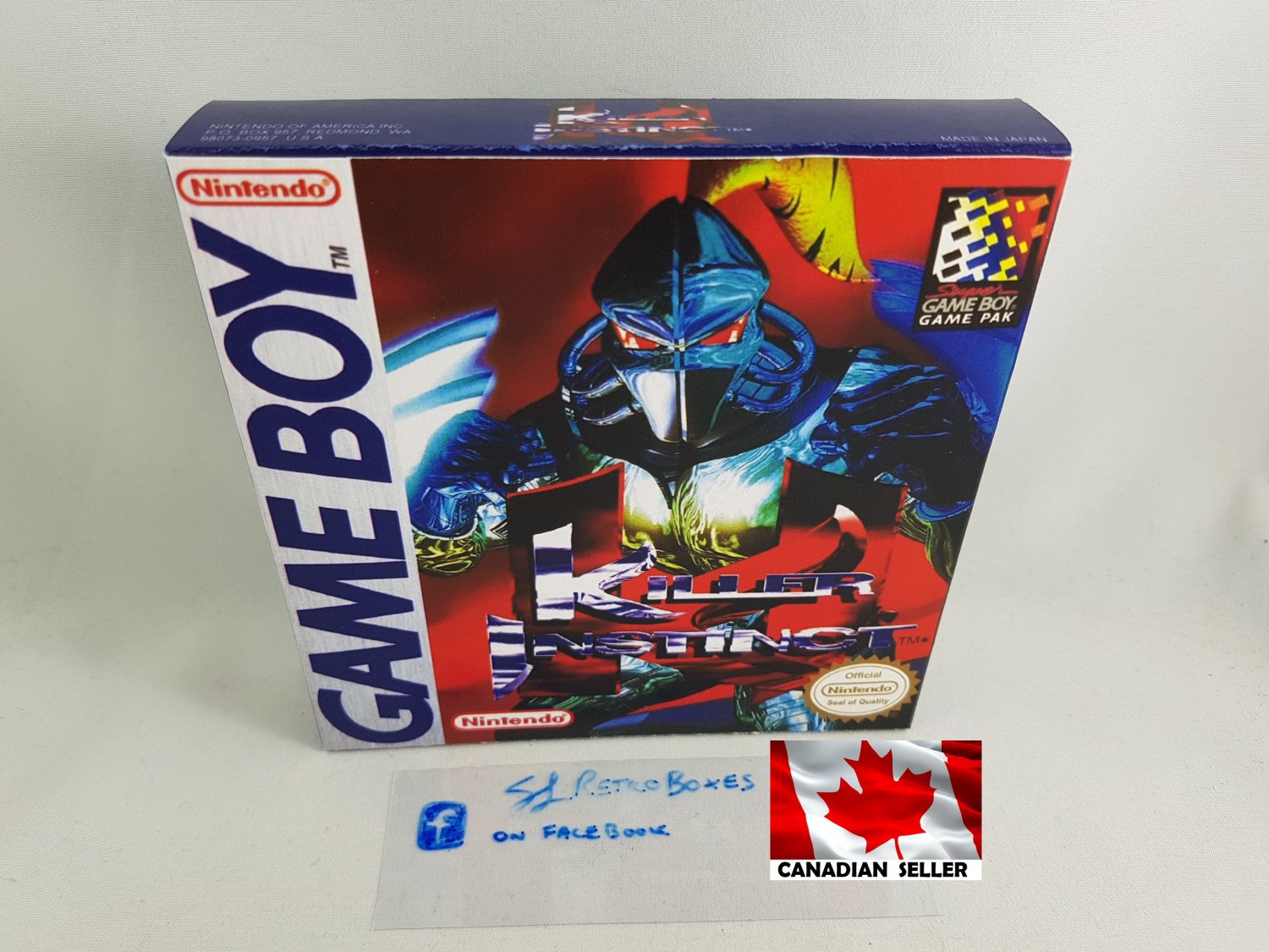 KILLER INSTINCT - Nintendo Game Boy Custom replacement Box optional w/ Insert Tray & PVC Protect