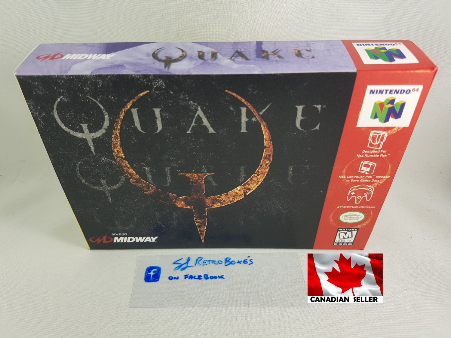 QUAKE - N64, Nintendo64 Custom Box optional w/ Insert Tray & PVC Protector
