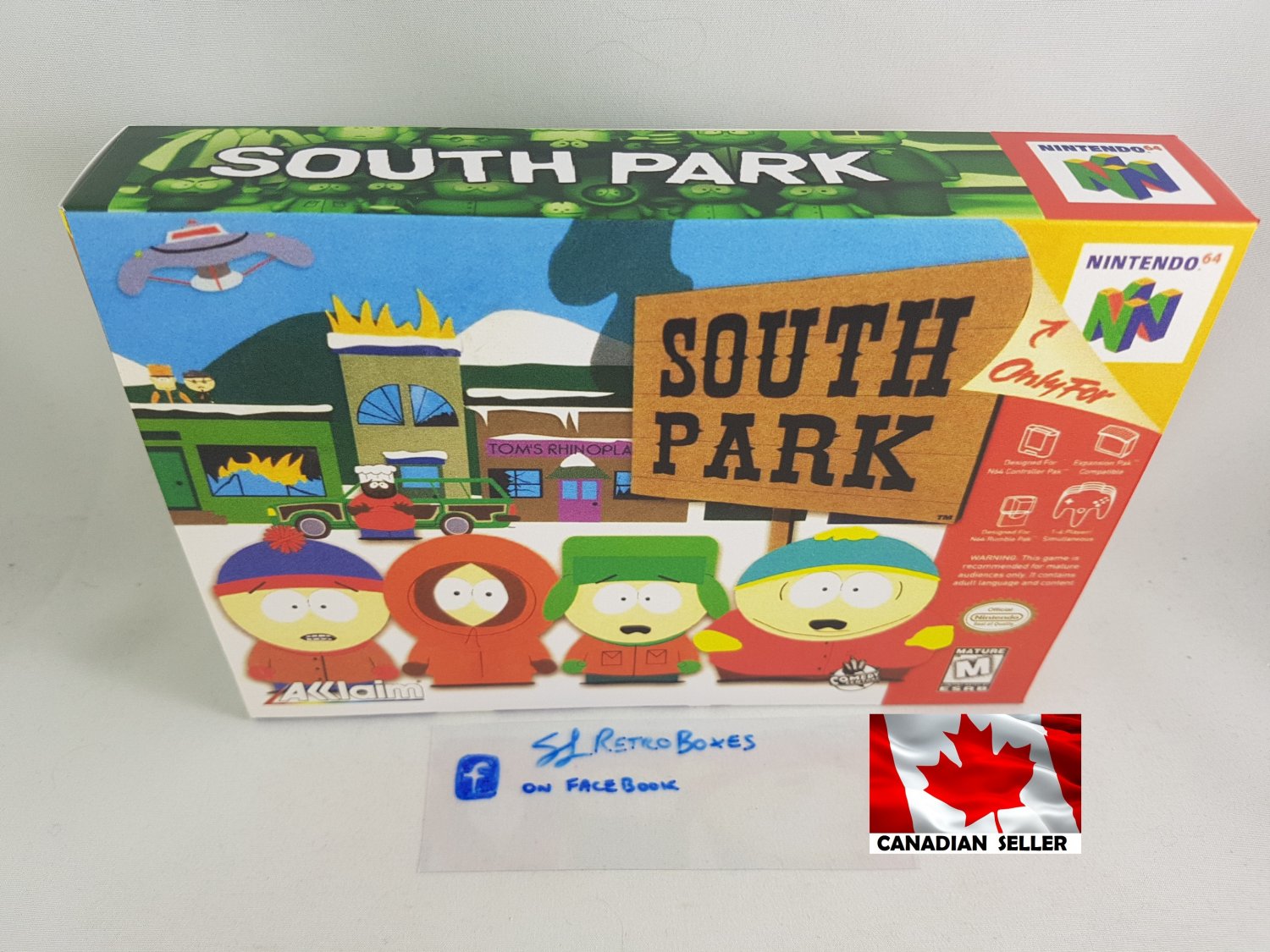 SOUTH PARK - N64, Nintendo64 Custom replacement Box optional w/ Insert Tray & PVC Protector