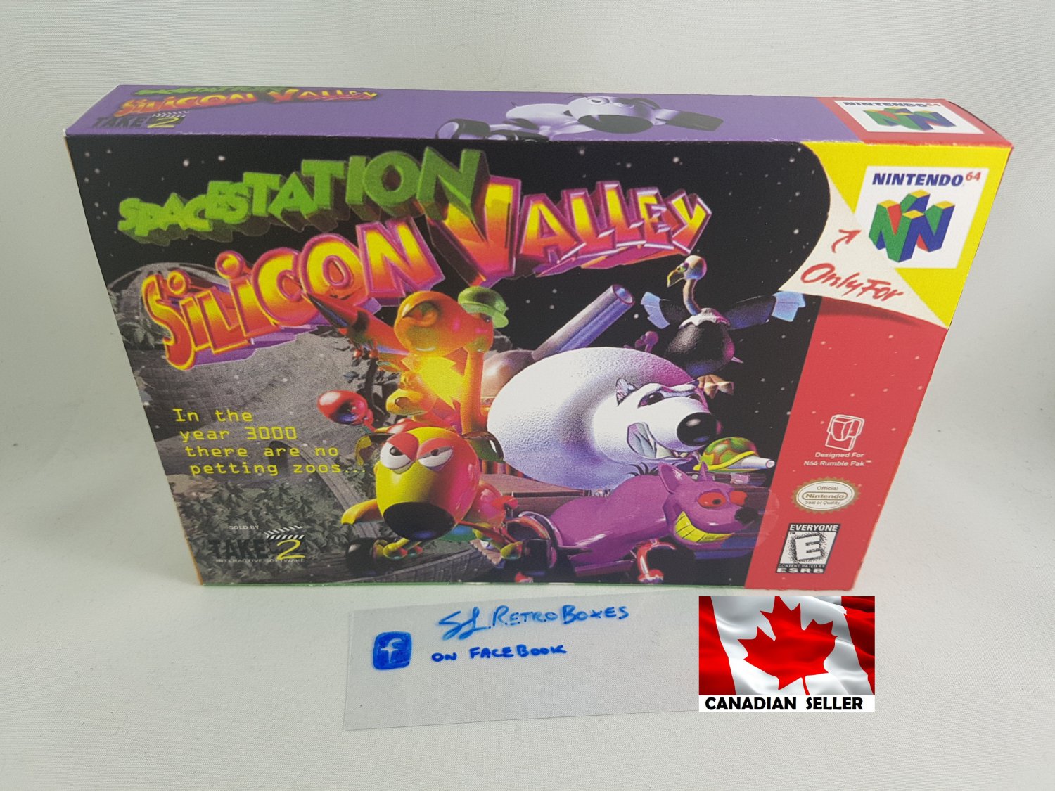 SPACE STATION SILICON VALLEY - N64, Nintendo64 Custom Box optional w/ Insert Tray & PVC Protector