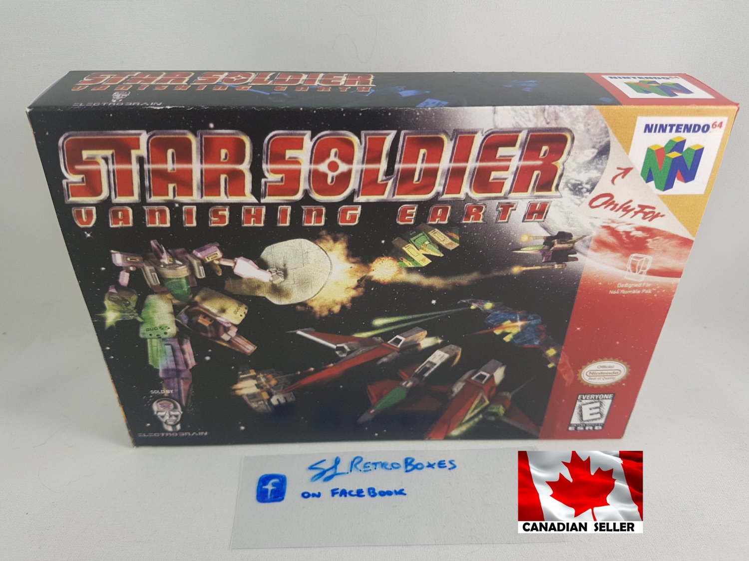 STAR SOLDIER VANISHING EARTH - N64, Nintendo64 Custom Box optional w/ Insert Tray & PVC Protector