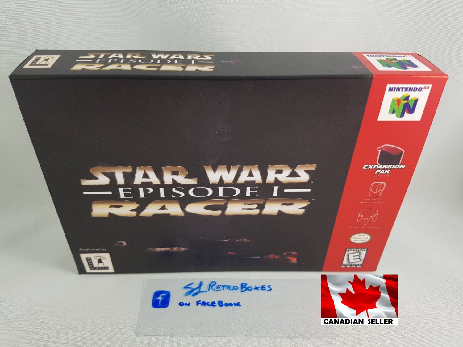 STAR WARS EPISODE 1 RACER - N64, Nintendo64 Custom Box optional w/ Insert Tray & PVC Protector
