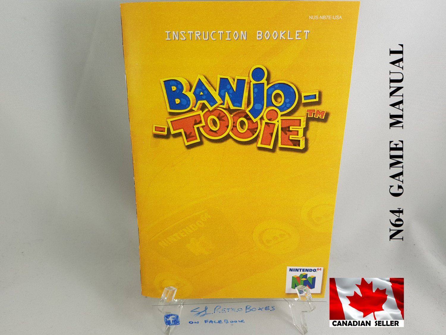 MANUAL N64 - BANJO-TOOIE - Nintendo64 Replacement Instruction Manual Booklet