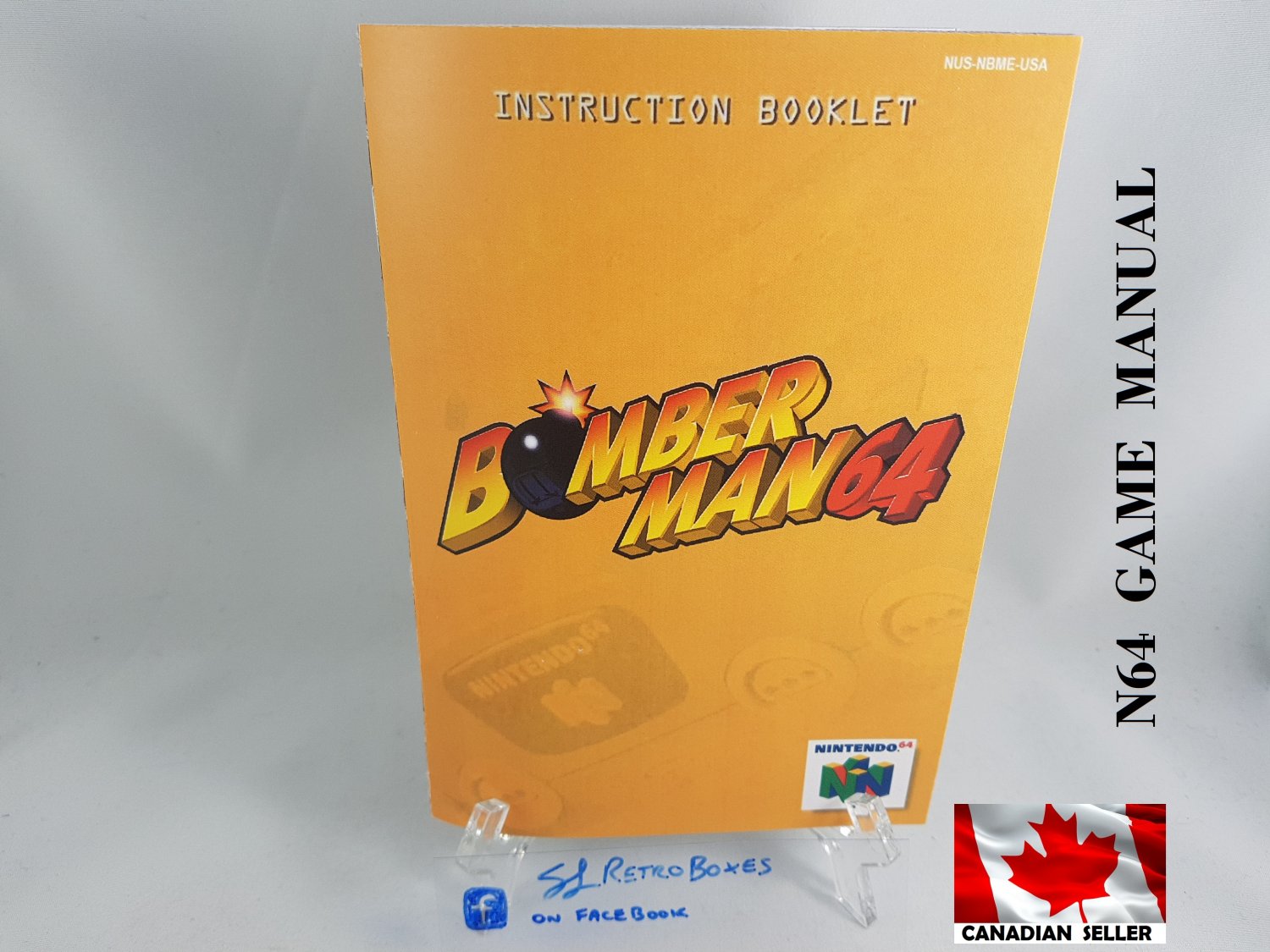 N64 - BOMBER MAN 64 - Nintendo64 Replacement Instruction Manual Booklet