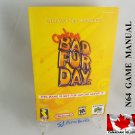 MANUAL N64 - CONKER'S BAD FUR DAY - Nintendo64 Replacement Instruction Manual Booklet