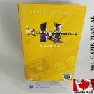 MANUAL N64 - KILLER INSTINCT GOLD - Nintendo64 Replacement Instruction Manual Booklet