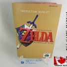 MANUAL N64 - LEGEND OF ZELDA OCARINA OF TIME - Nintendo64 Replacement Instruction Manual Booklet