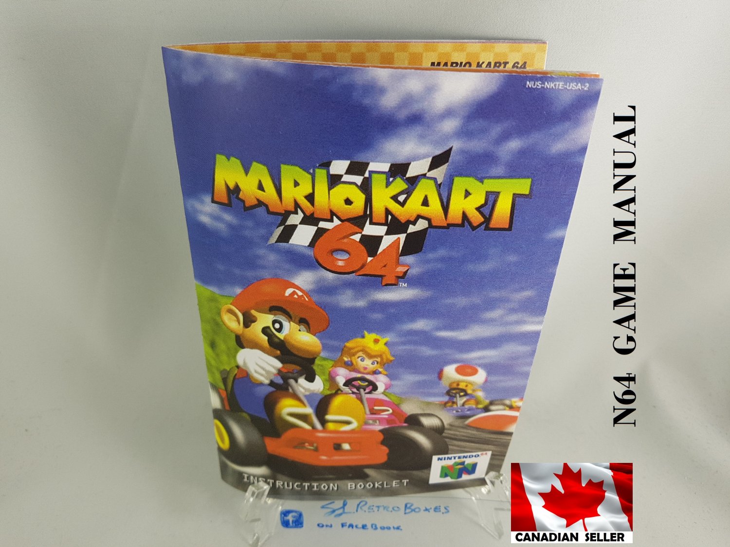 MANUAL N64 - MARIO KART 64 - Nintendo64 Replacement Instruction Manual Booklet