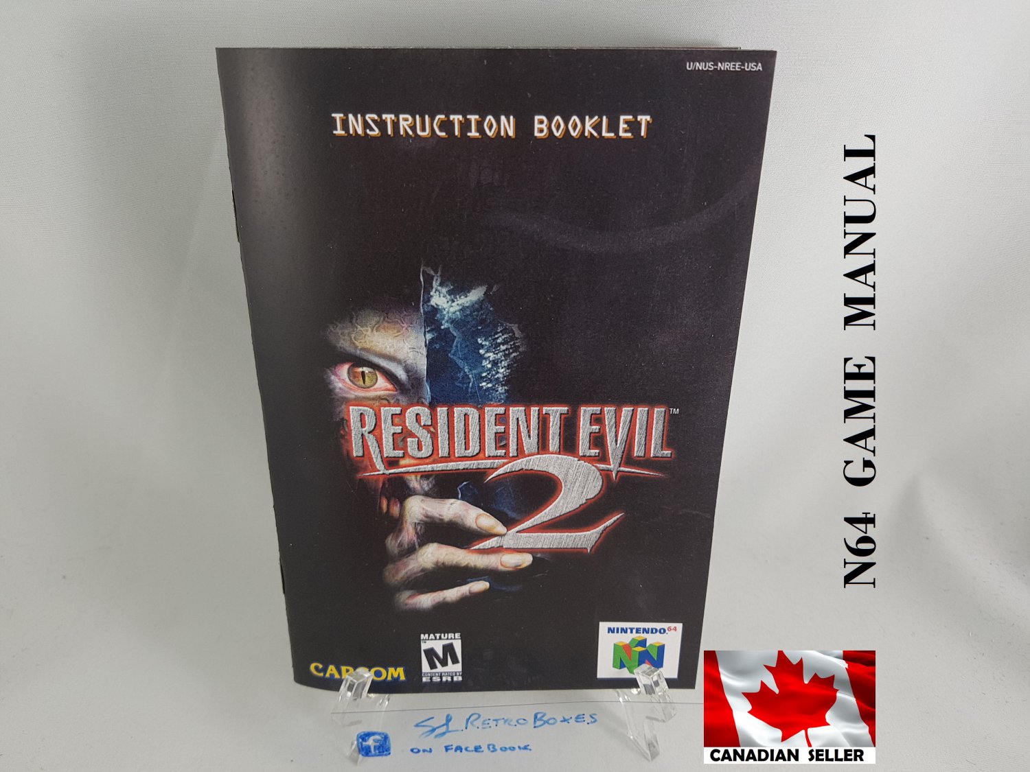 MANUAL N64 - RESIDENT EVIL 2 - Nintendo64 Replacement Instruction Manual Booklet