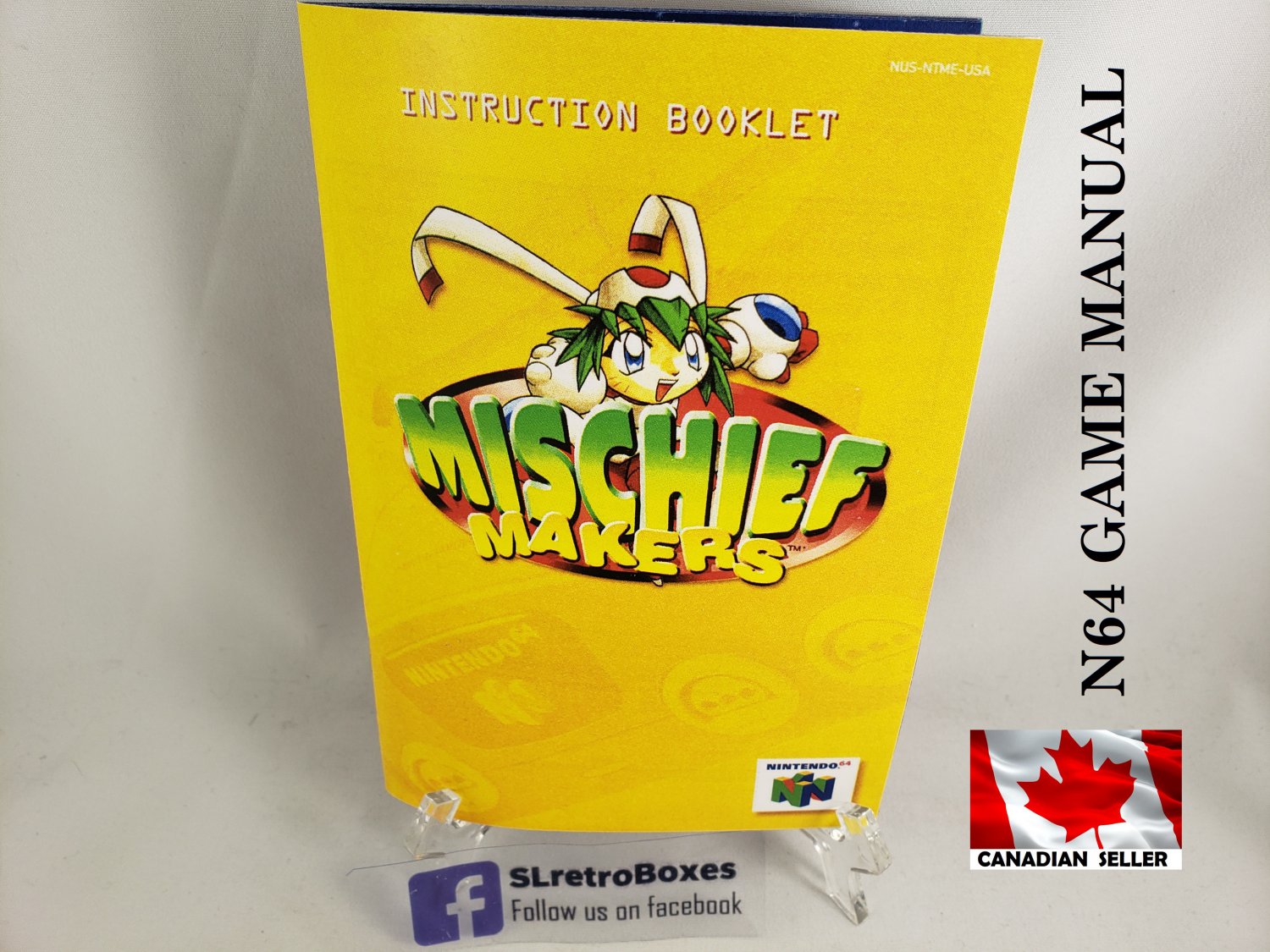 MANUAL N64 - MISCHIEF MAKER - Nintendo64 Replacement Instruction Manual Booklet