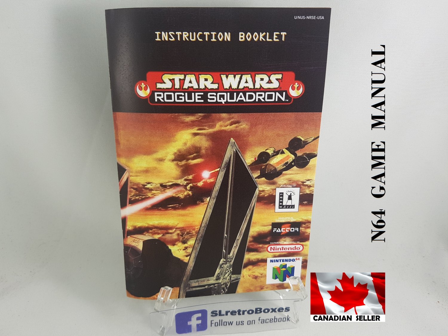 MANUAL N64 - STAR WARS ROGUE SQUADRON - Nintendo64 Replacement Instruction Manual Booklet