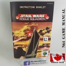 MANUAL N64 - STAR WARS ROGUE SQUADRON - Nintendo64 Replacement Instruction Manual Booklet