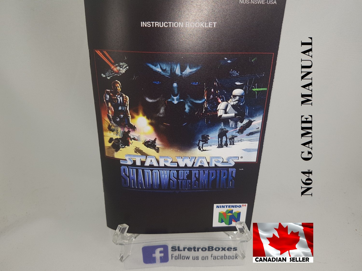 MANUAL N64 - STAR WARS SHADOWS OF THE EMPIRE - Nintendo64 Replacement Instruction Manual Booklet
