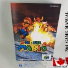 MANUAL N64 - SUPER MARIO 64 - Nintendo64 Replacement Instruction Manual Booklet