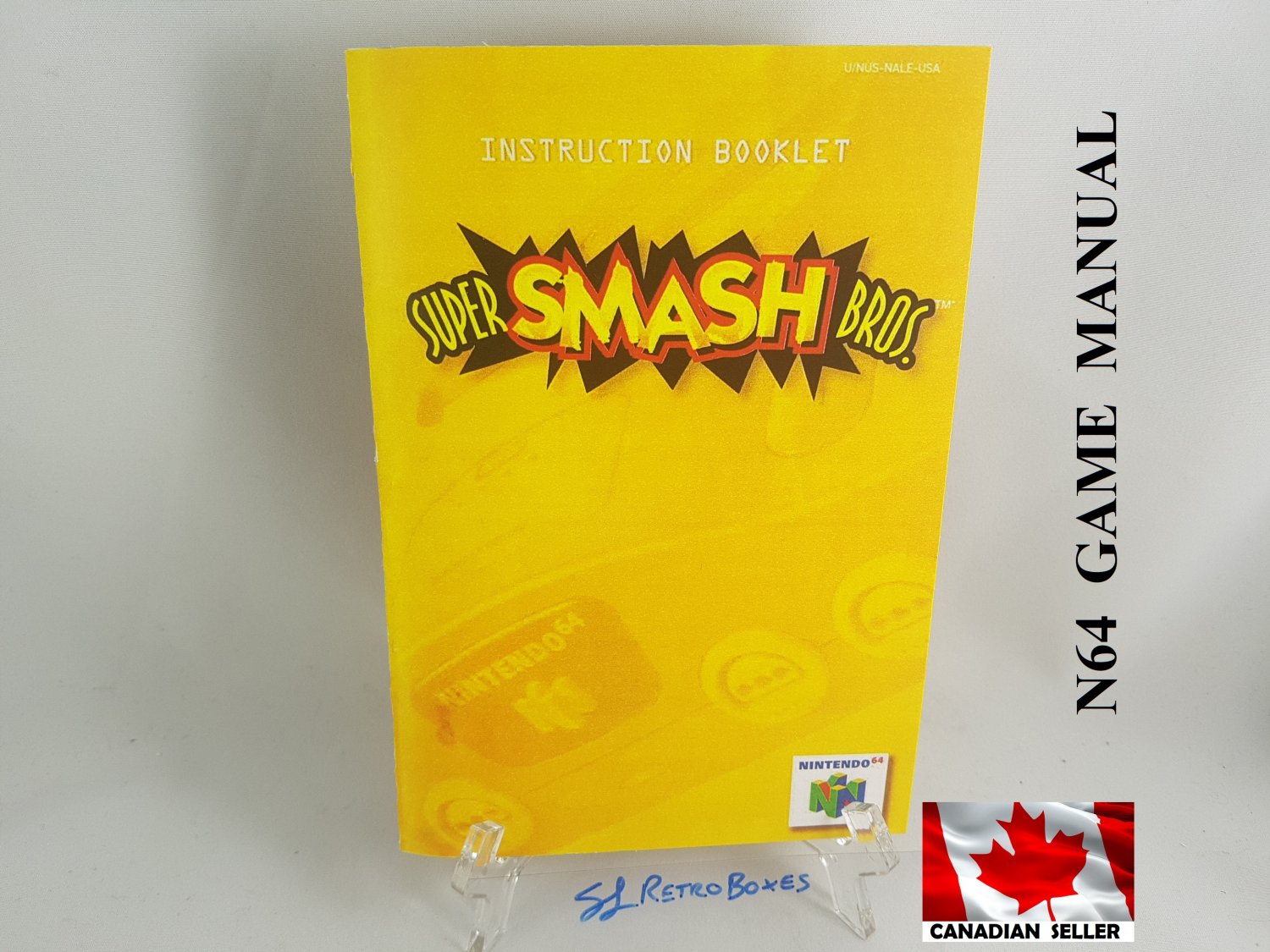 MANUAL N64 - SUPER SMASH BROS. - Nintendo64 Replacement Instruction Manual Booklet