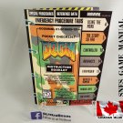 MANUAL SNES - DOOM - Super Nintendo Replacement Instruction Manual Booklet