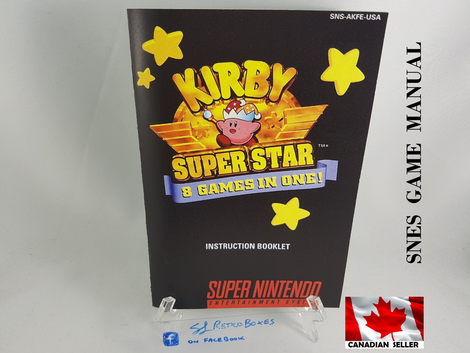 MANUAL SNES - KIRBY SUPER STAR - Super Nintendo Replacement Instruction Manual Booklet