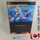 MANUAL SNES - MEGA MAN X - Super Nintendo Replacement Instruction Manual Booklet