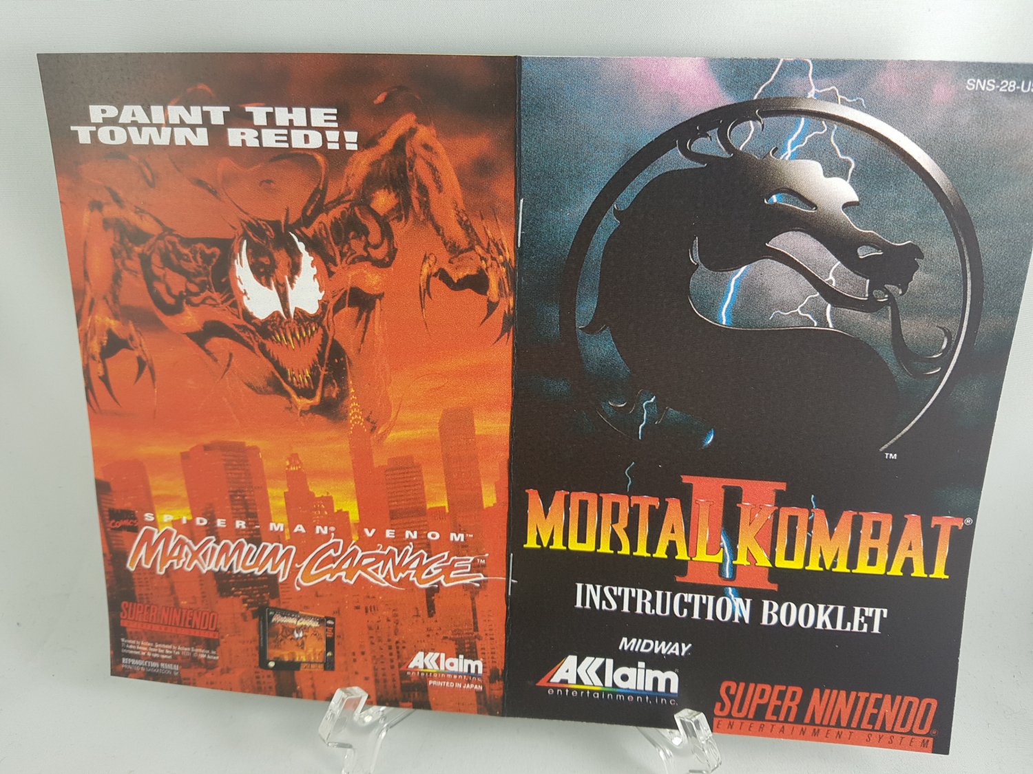 MANUAL SNES - MORTAL KOMBAT II (2) - Super Nintendo Replacement ...