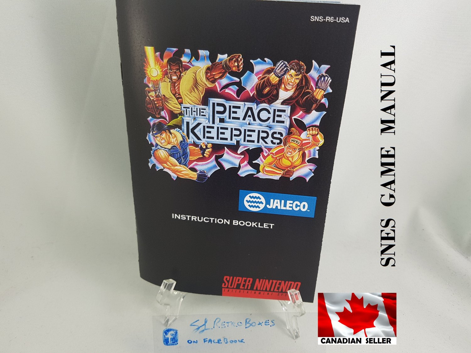MANUAL SNES - THE PEACE KEEPERS - Super Nintendo Replacement Instruction Manual Booklet