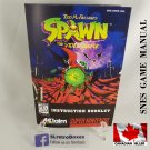 MANUAL SNES - SPAWN THE VIDEOGAME - Super Nintendo Replacement Instruction Manual Booklet
