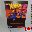 MANUAL SNES - X-MEN MUTANT APOCALYPSE - Super Nintendo Replacement Instruction Manual Booklet
