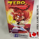 MANUAL SNES - ZERO: THE KAMIKAZE SQUIRREL - Super Nintendo Replacement Instruction Manual Booklet