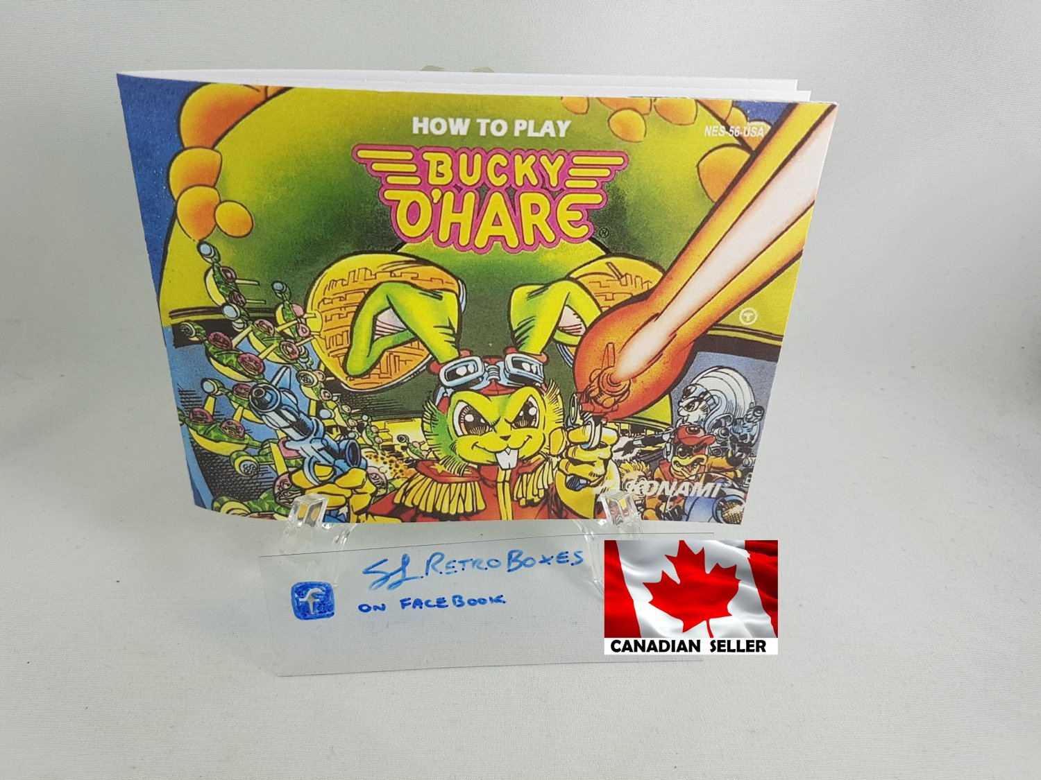 MANUAL NES - BUCKY O HARE - Nintendo Replacement Instruction Manual Booklet