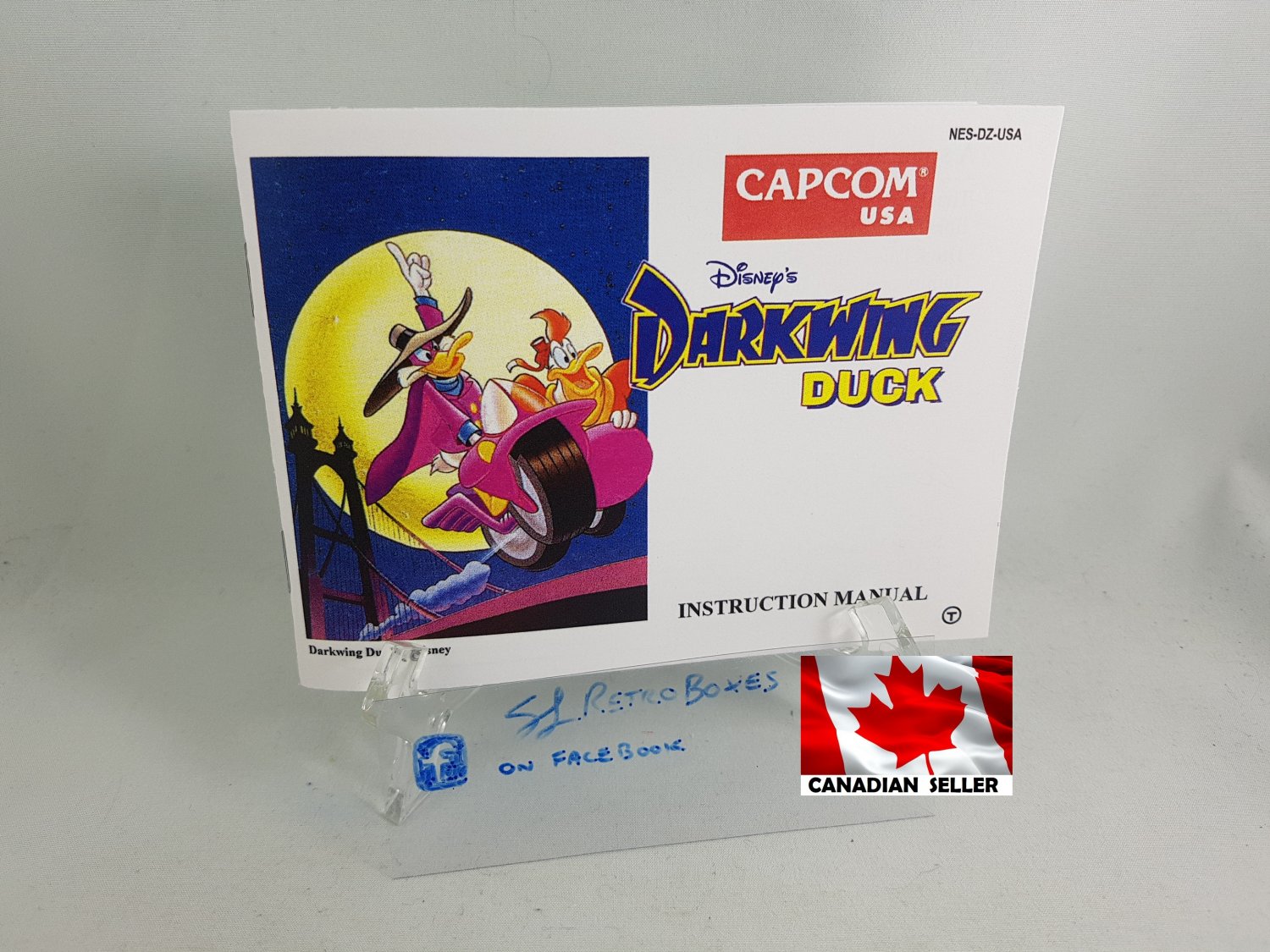 MANUAL NES - DARKWING DUCK - Nintendo Replacement Instruction Manual Booklet