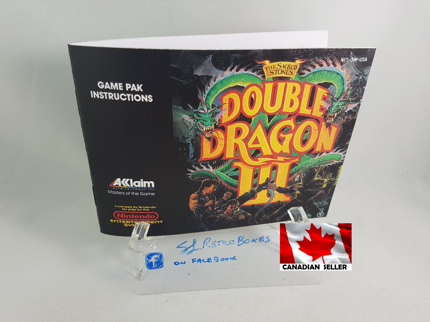 MANUAL NES - DOUBLE DRAGON 3 - Nintendo Replacement Instruction Manual Booklet