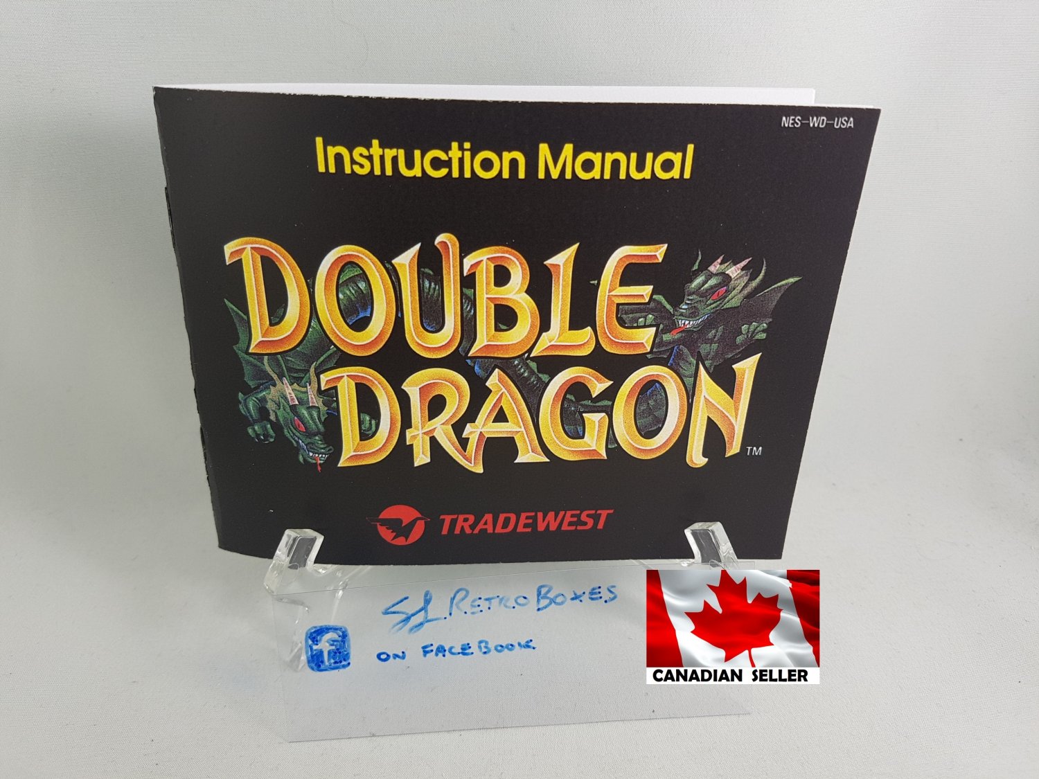 MANUAL NES - DOUBLE DRAGON - Nintendo Replacement Instruction Manual Booklet
