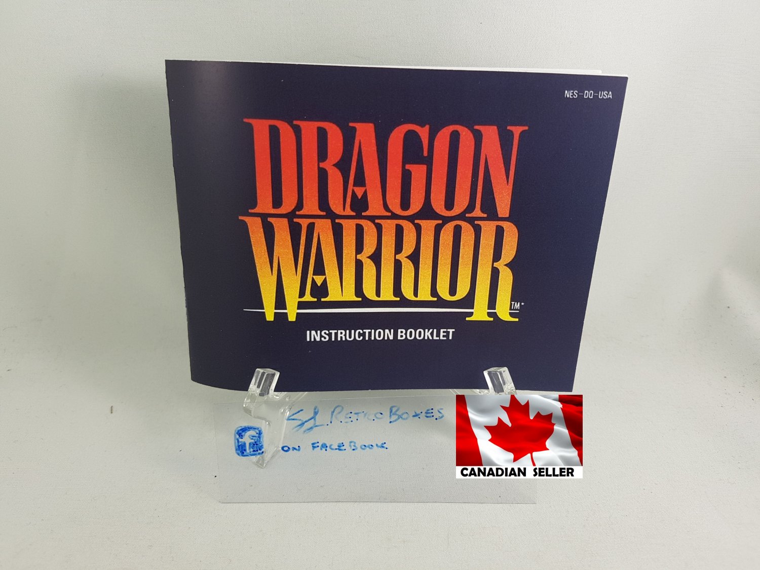 MANUAL NES - DRAGON WARRIOR - Nintendo Replacement Instruction Manual Booklet