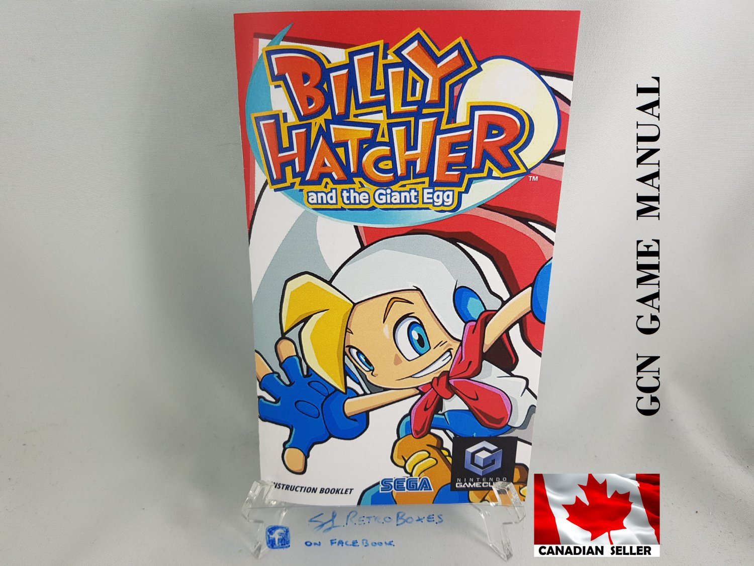 MANUAL GCN - BILLY HATCHER GIANT EGG - Nintendo Gamecube Replacement Instruction Booklet